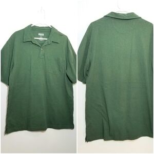 Duluth Men's Green Longtail T 100% Cotton Polo Shirt, large